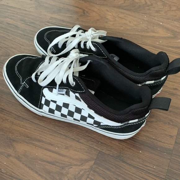 Black and white Checkered Filmore Vans - Picture 2 of 5